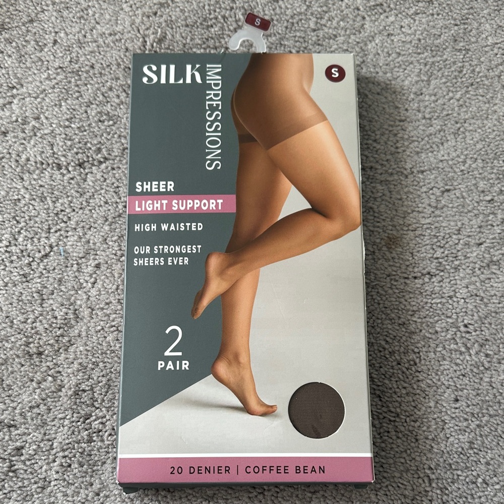 Impressions Sheer Light Support Stockings - Coffee Bean 20 Denier